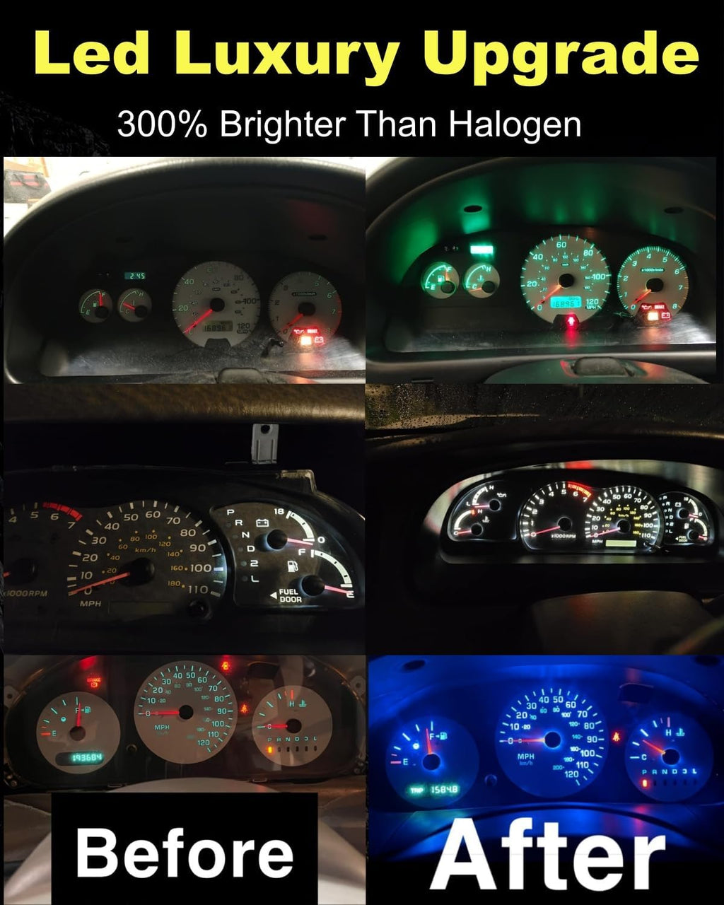 White T5 LED Bulb 37 74 2721 PC74 PC37, 3030 Chip Super Bright 12 Volt Replacements, Interior Dome Map Glove Box Shifter Indicator Dash Instrument Panel Gauge Cluster Lights (Pack of 10)