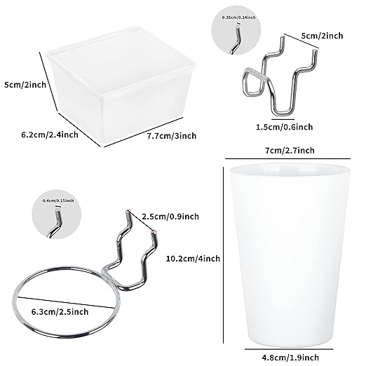 6 Sets Pegboard Bins Cups with Hooks Loops, Pegboard Hooks Assortment, Hooks - Image 5