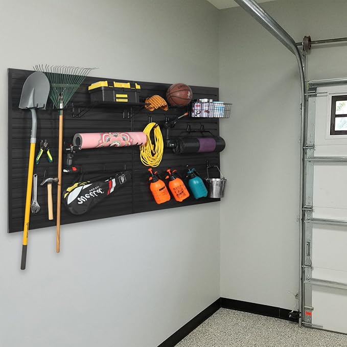 Slatwall Panel Garage Organizer PVC Slatwall Heavy Duty Wall Mounted Rack - Image 2