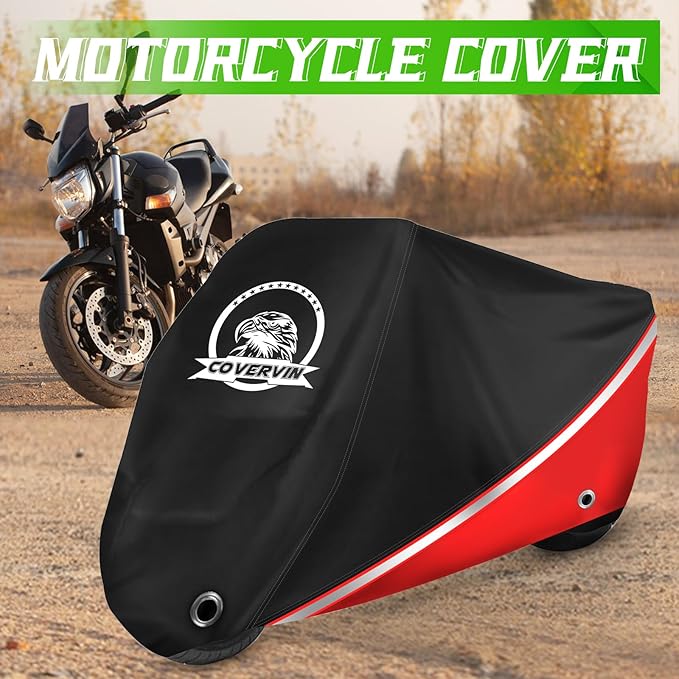 COVERVIN Motorcycle Cover, All Weather Outdoor Waterproof Night Protection - Image 7