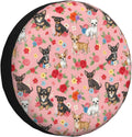 Universal Polyester Tire Wheel Cover Chihuahua Dog Cute Pink, Waterproof Spare Tire Protector for RV Trailer Truck SUV, 15 inch