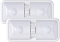 2 Pack RV LED Ceiling Double Dome Light Fixture with ON/Off Switch Interior Lighting for Car/RV/Trailer/Camper/Boat DC 12V 48X2835SMD (Frosted Lens Natural White 4000-4500K, 2-Pack)
