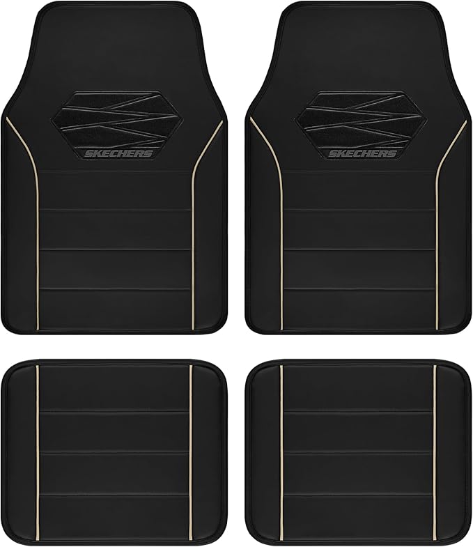 Skechers Memory Foam Car Mats, Leather Piping by Skechers