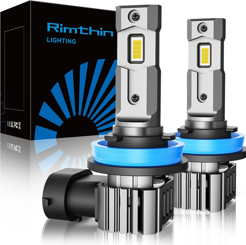 rimthin H11 Bulbs, H8 H9 Fog Light Cool White Light Bulbs, IP67 Waterproof, Pack of 2