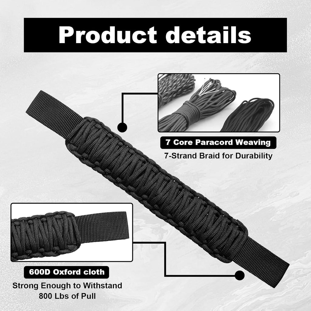 2Pcs Headrest Grab Handles, Car Front Rear Seat Back Roll Bar Grip Handles Kit, Nylon Grab Handl with Headrest Mounted, Heavy Duty Automotive Interior Accessories Universal for SUV Truck Pickup(Black)