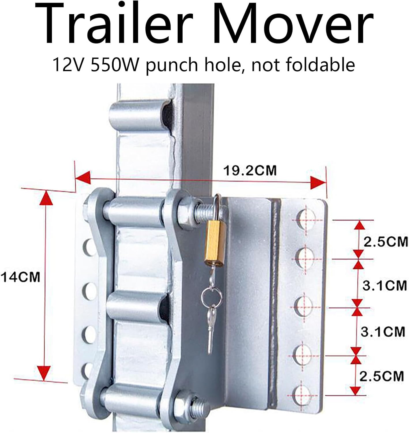 Electric Motorised Trailer Dolly 550W 12V Tool for Moving Caravans, Boats, and Trailers - Mobile Equipment for Easy Transport and Maneuverability
