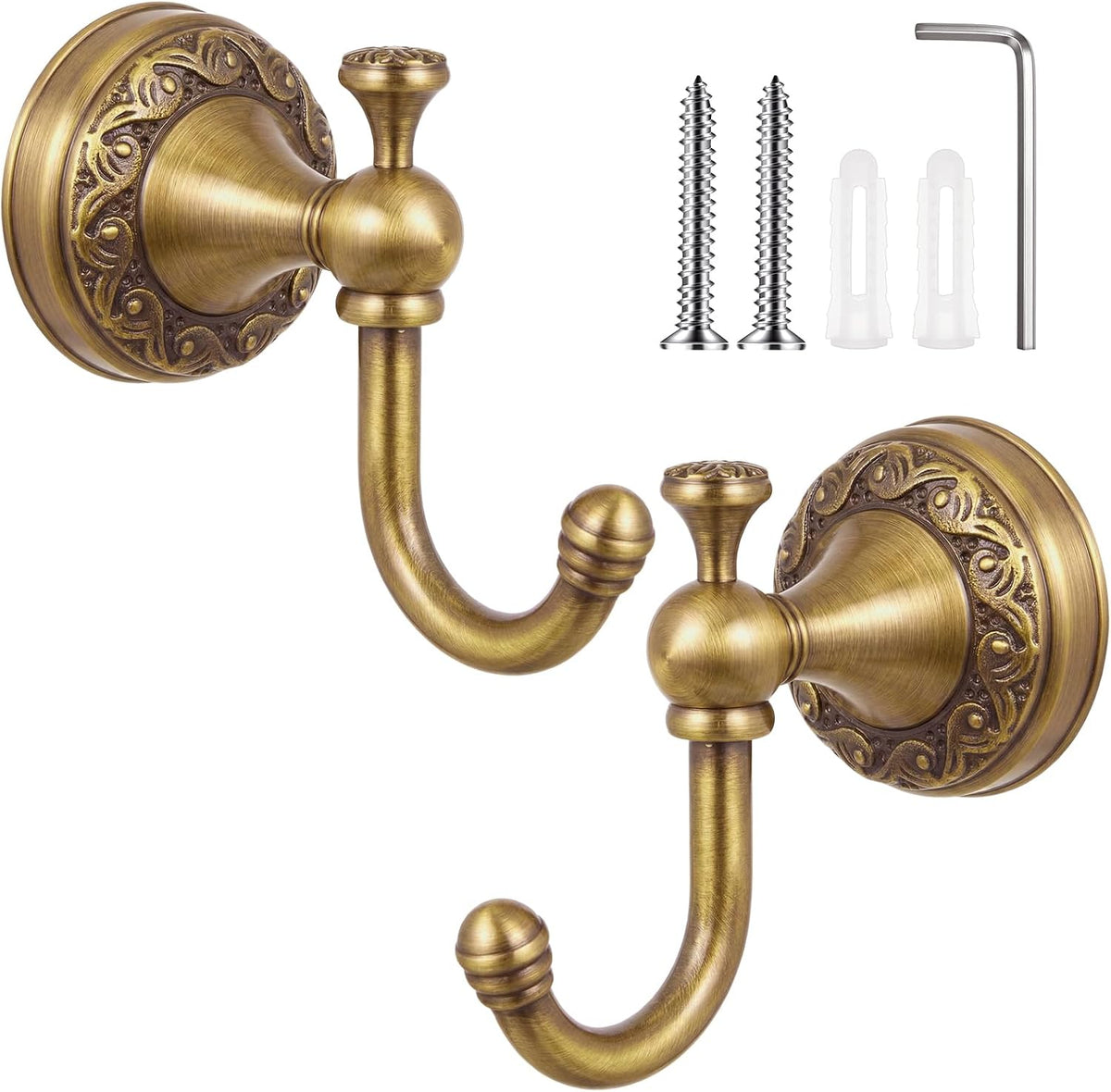 yaocom 2 pack antique towel hooks wall mounted, main product view