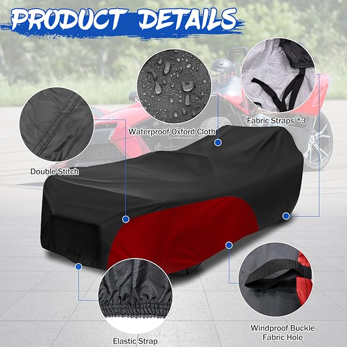 Full Cover for Polaris Slingshot, Waterproof Windproof Sunproof Outdoor - Image 2