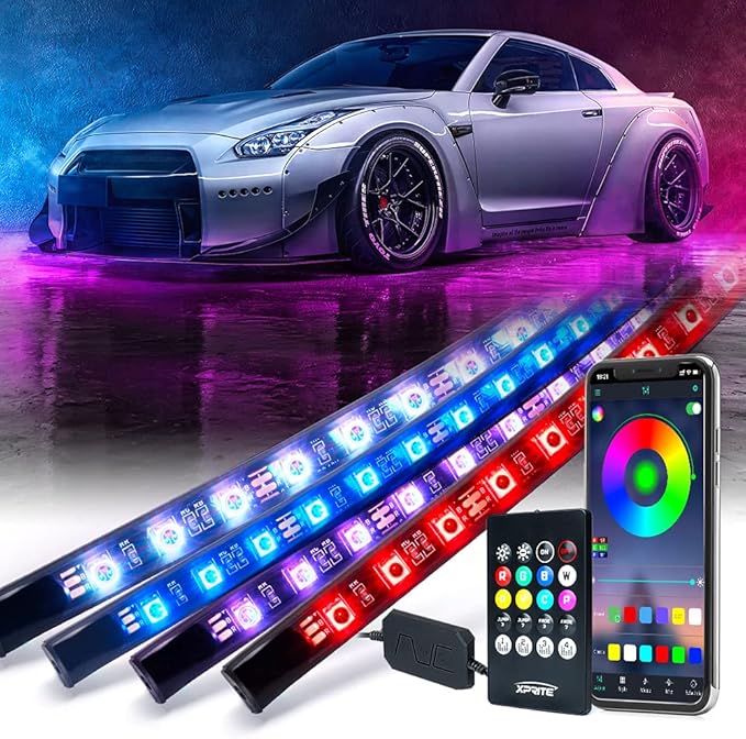 Xprite 4Pcs Underglow LED Lights by XPRITE