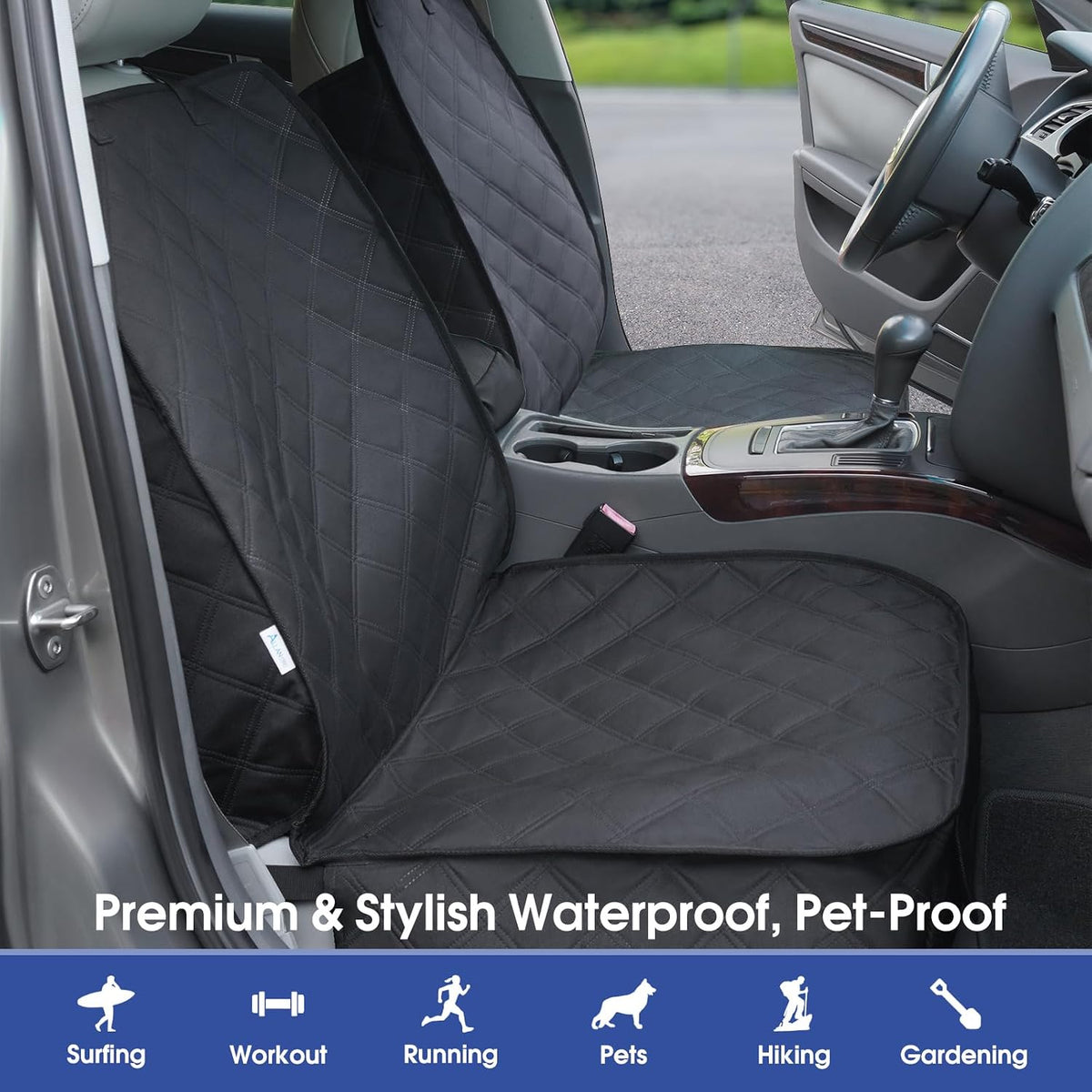 allansing front seat cover for dogs with side shown in use