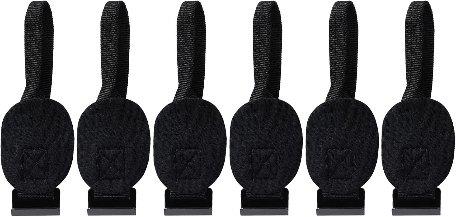 Asinking 6 Pack Rooftop Cargo Bag Door Hooks for Cars Without Roof Rack | Replacement door hooks help secure roof cargo bags on vehicles without roof rails or cross bars. Easy to attach and remove.