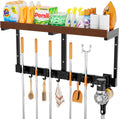 broom and mop organizer wall hanging, broom hanger, main product view