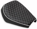 JMCHstore Mini Bike Seat Cover 15'' Diamond Stitch Retro for Baja Warrior WR65, Mini Baja, Baja Heat, Baja Carbon 6.5 196cc HT65 MB165 Trail Bike Cushion Replacement Parts (White)