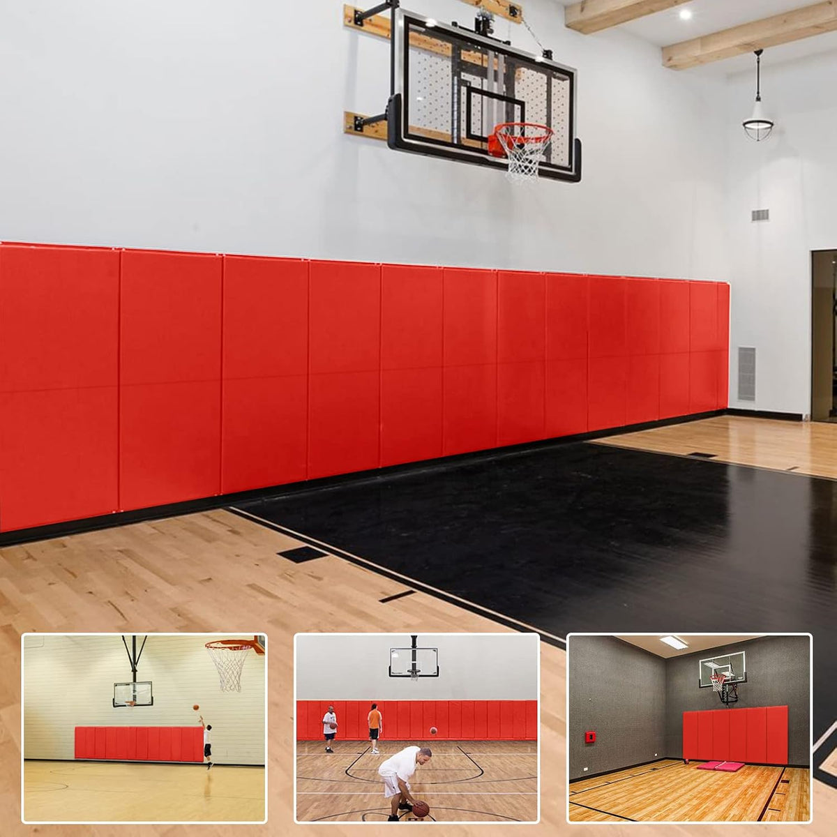 PROGOAL 2"/4" Thick Foam Protection Wall Pad，Gym Basketball-Court