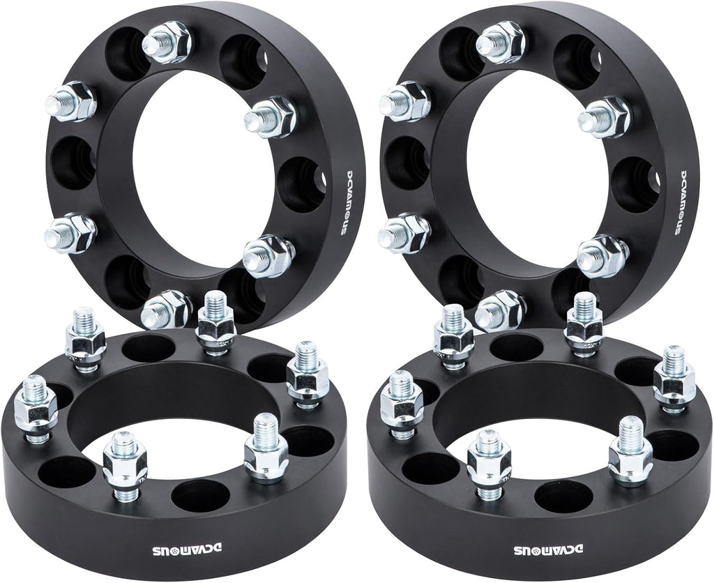 4pc Forged 6x5 to 6x5.5 Wheel Adapters 1.5 Inch 12x1.5 Studs 78.1mm Bore | Compatible with Chevy 6 Lug 6x127 Truck to 6x139.7 Rims for 2003-2006 SSR, 2002-2009 Trailblazer, 2002-2009 Envoy
