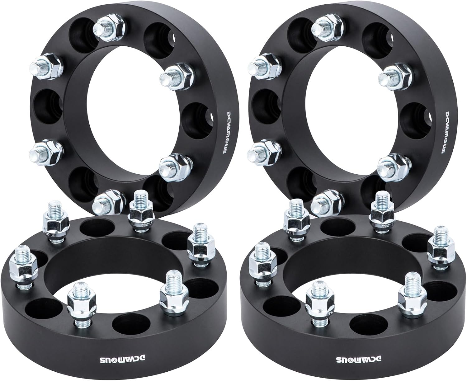 4pc Forged 6x5 to 6x5.5 Wheel Adapters 1.5 Inch 12x1.5 Studs 78.1mm Bore | Compatible with Chevy 6 Lug 6x127 Truck to 6x139.7 Rims for 2003-2006 SSR, 2002-2009 Trailblazer, 2002-2009 Envoy