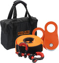 Offroad Recovery Strap Kit, 3" x 30ft Tow Strap+10 Ton Snatch Block Pulley+D Ring Shackles+Bag, 4x4 Winching Accessories