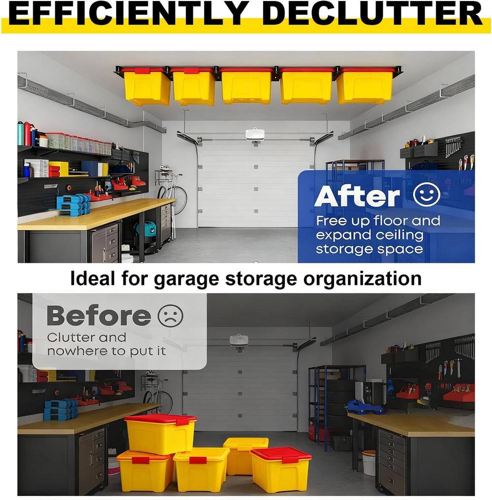 8 Pack Overhead Garage Storage Racks, Heavy Duty Ceiling Storage Rack