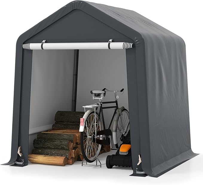Tangkula 6x6.5Ft Portable Shed, Outdoor Storage Shelter by TANGKULA