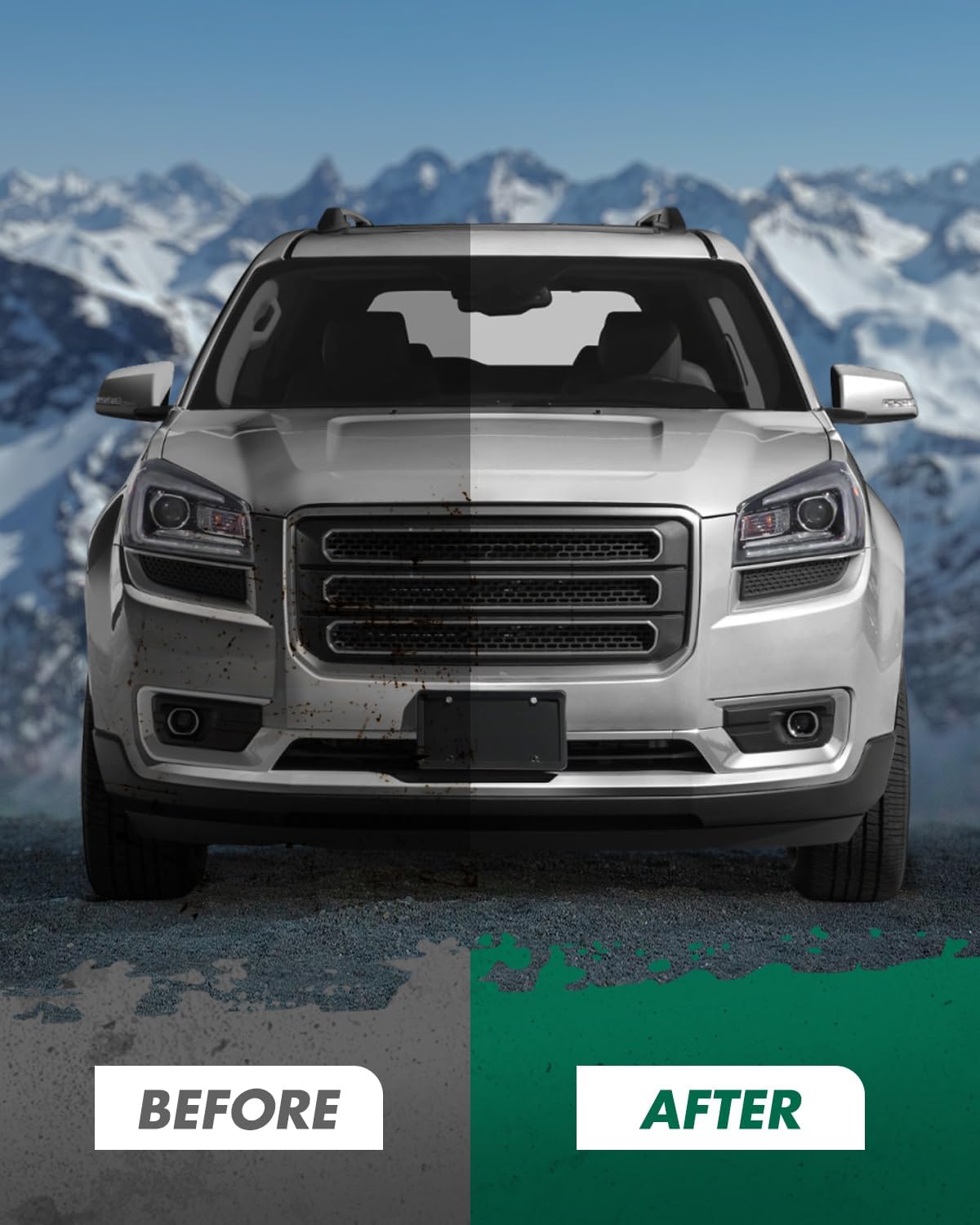SCITOO Front Left Bumper Grille Fit for 2017 for GMC Acadia Limited,2013-2016 for GMC Acadia Outer Grille with and Chrome Molding replacement 20982401