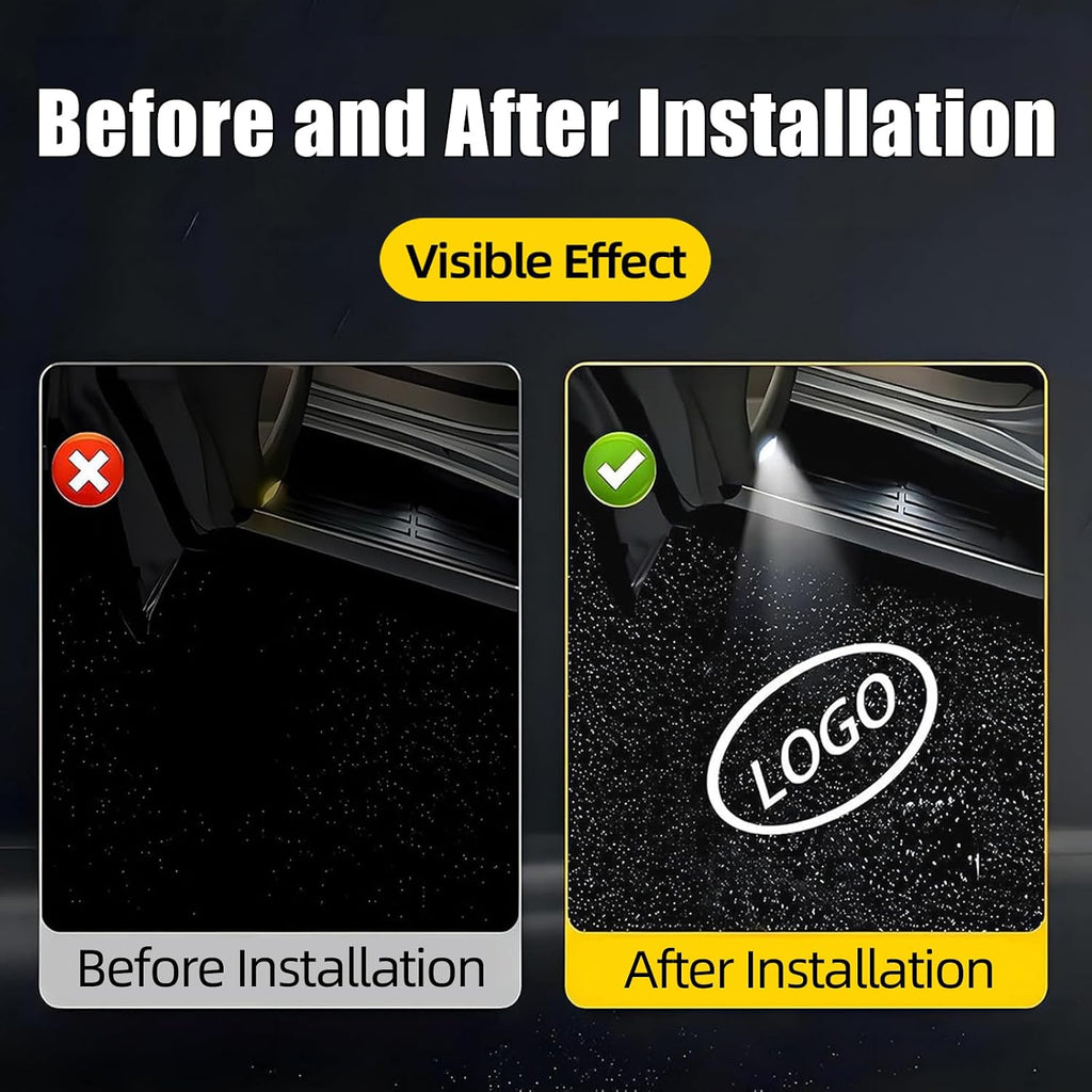 4pcs Car Door Lights Logo Projector, F-Sport Logo Compatible with LS/ES/is/LX/RX/GS/GX/RC/UX, No Fade HD LED Car Welcome Projector Lights, 3D Ghost Shadow Puddle Light(for F-Sport)
