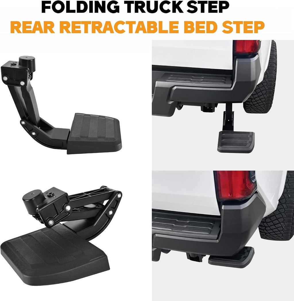 Rear Bed Step Tailgate Bedstep Compatible with Toyota Tacoma 2024 2025 2026 Folding Truck Step Retractable Bumper Tailgate Step Replace # PT392-35920