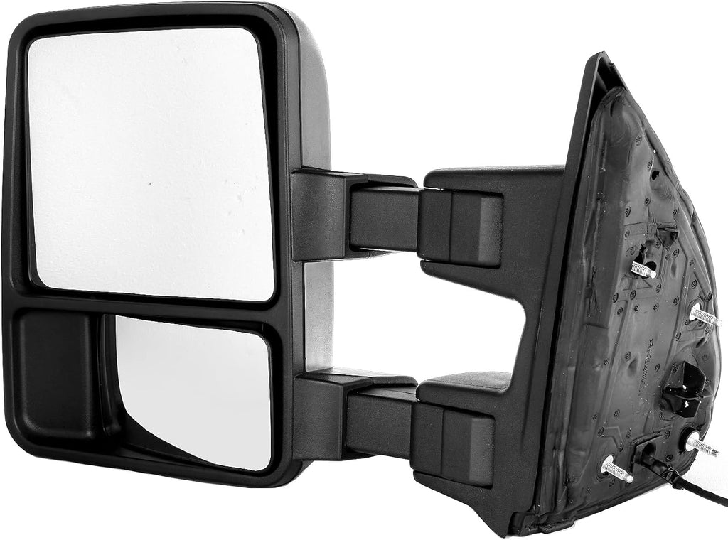 A Pair Towing Mirrors Fits 2008-2016 for Ford for F250 for F350 for F450 for F550 Super Duty Truck, Manual Adjusted View Mirror with Turn Signal Indicator