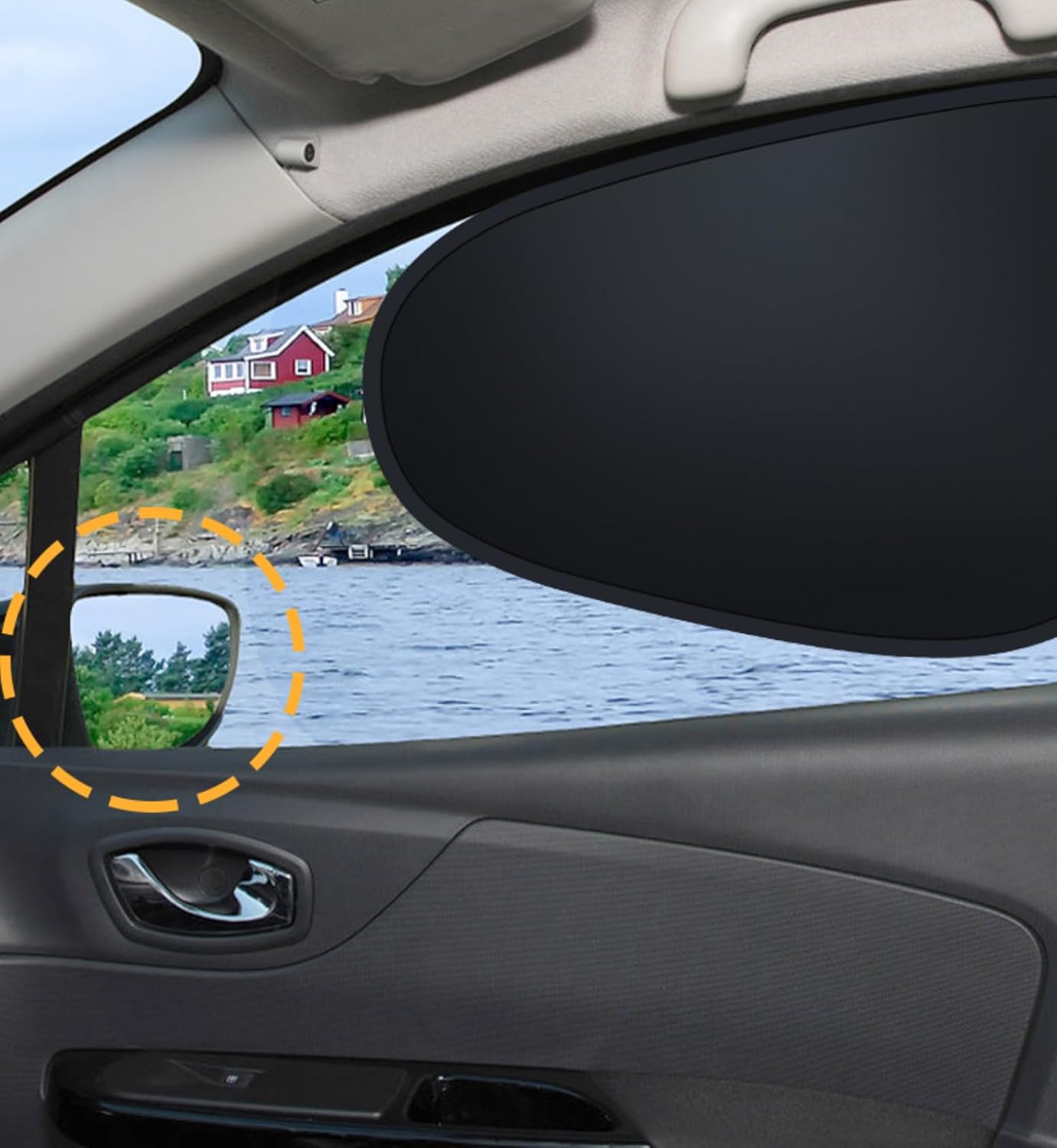 1Pc Car Side Window Sun Shade, Static Cling Black Sunshade, UV Protection Foldable Privacy Cover, Universal Fit for Front Side Windows, Car SUV Truck Interior