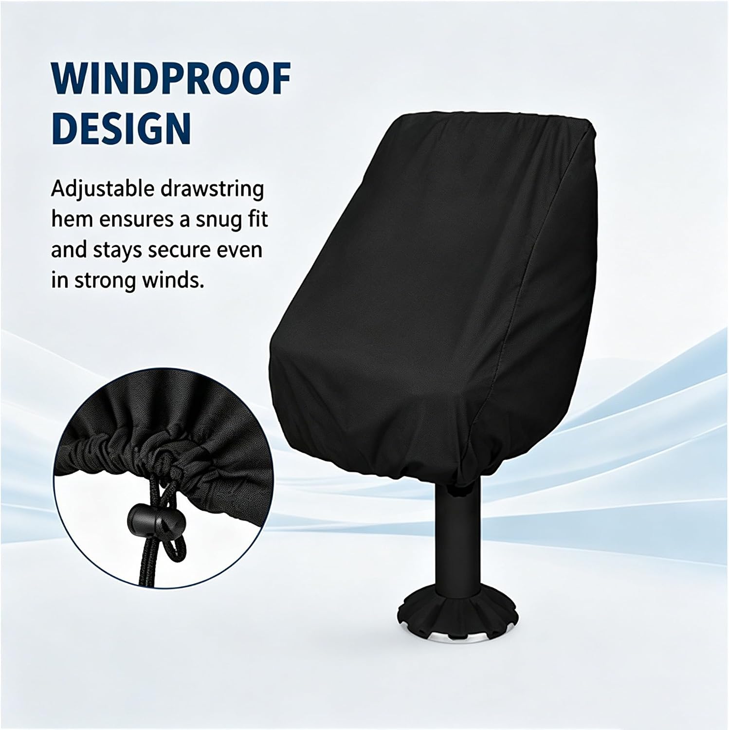Boat Seat Cover for Sea Ray 250 Amberjack 2004-2008 | Waterproof Captains Chair Boat Seat Cover Outdoor Yacht Chair Protector