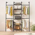 l3 wall mounted pipe closet system, matte black, main product view