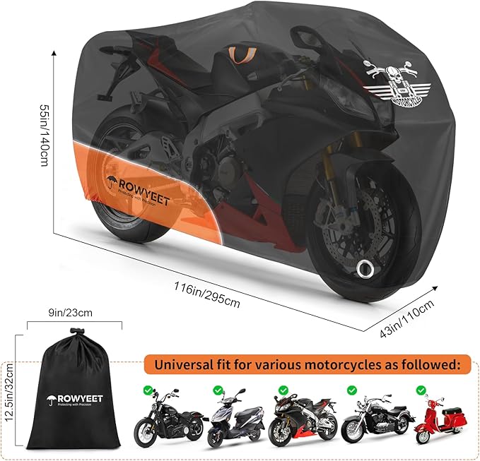 Motorcycle Cover Waterproof Outdoor Storage - Image 2