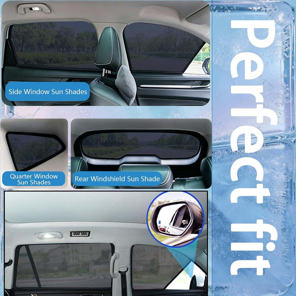 Car Side Window Sun Shades for KIA Sorento 2021-2025,Protector Sun Shield and UV Rays Privacy Protection,Breathable Mesh SidePrivacy,Rear Seats 2PC