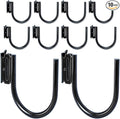 10-Pack 4" E Track J Hooks, Heavy Duty Black Steel Hanger 1, 400lbs Break by MorScan
