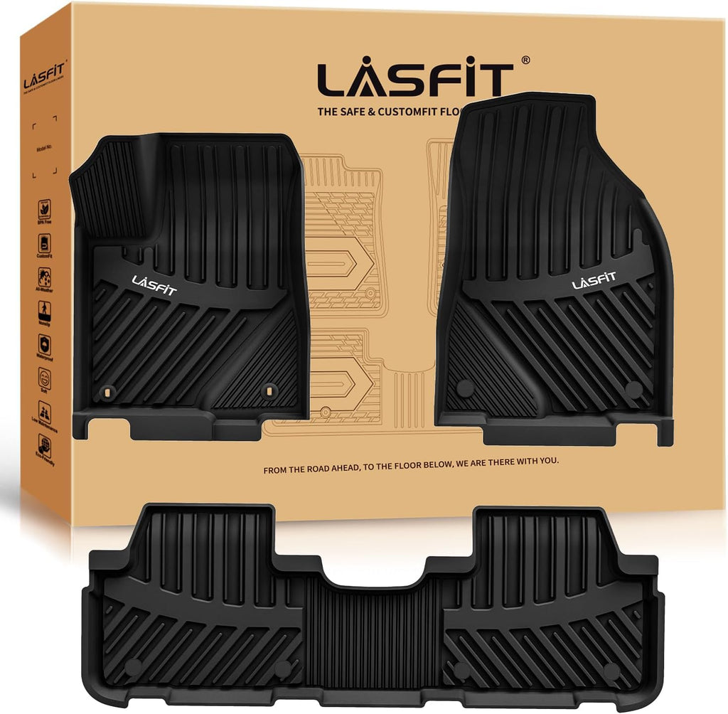 LASFIT Floor Mats for Toyota Highlander 2014-2019 All Weather Custom Fit Floor