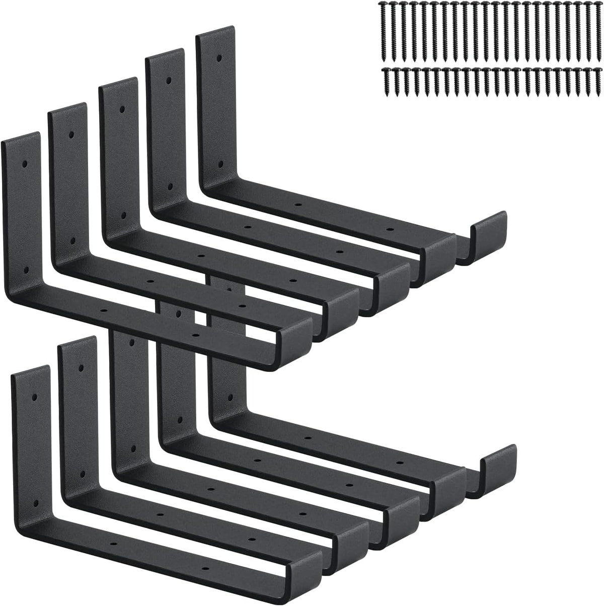 heavy duty j shelf brackets with lip, 9-inch, main product view