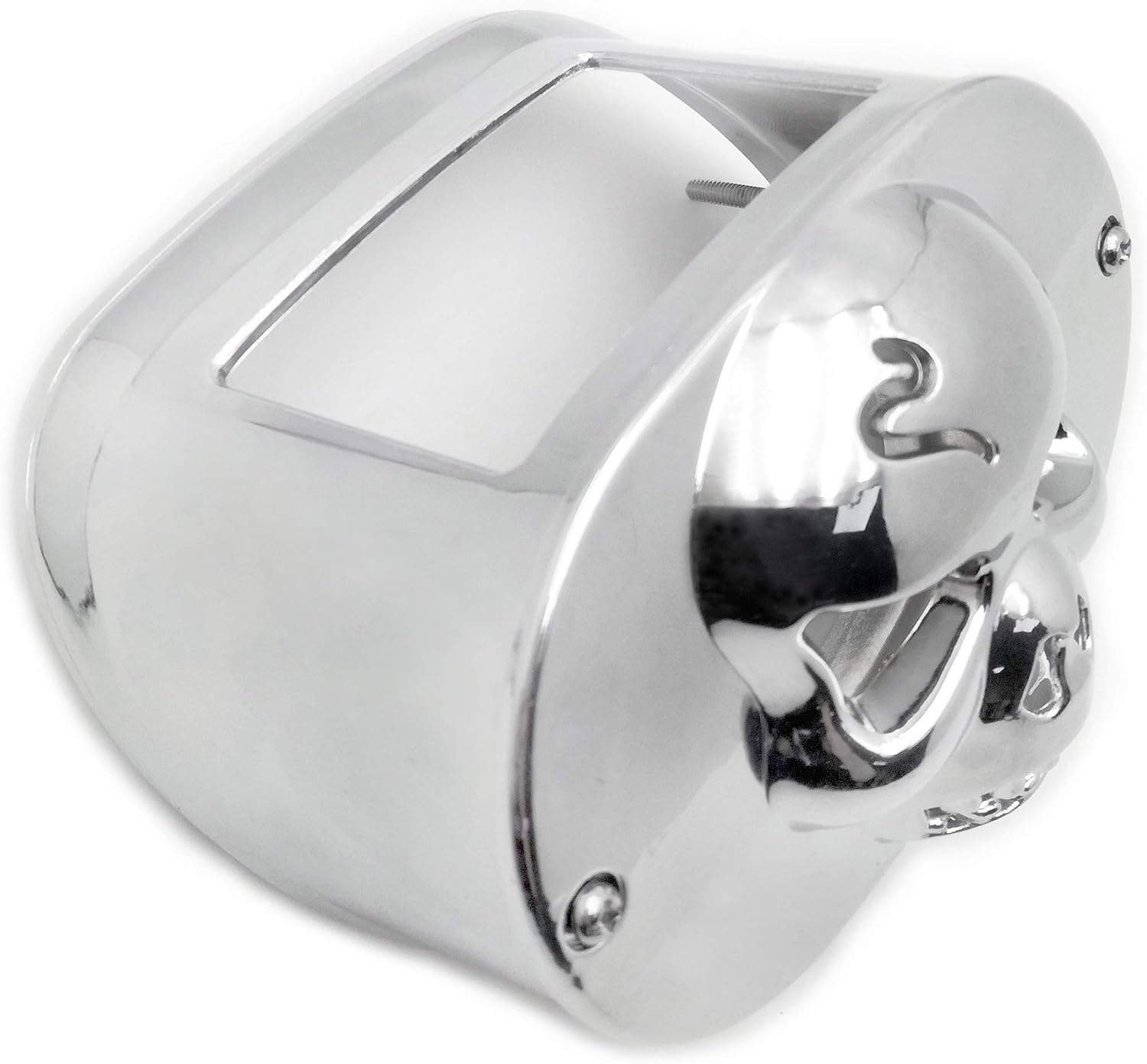 Tail Lamp Collar with Skull Cover for Harley Davidson Fat Boy 1990 and Up Road King 1994-2008 Road Glide Street Glide 2006-2009 Electra Glide 2009 and Up Ultra Limited 2010 and Up Chrome