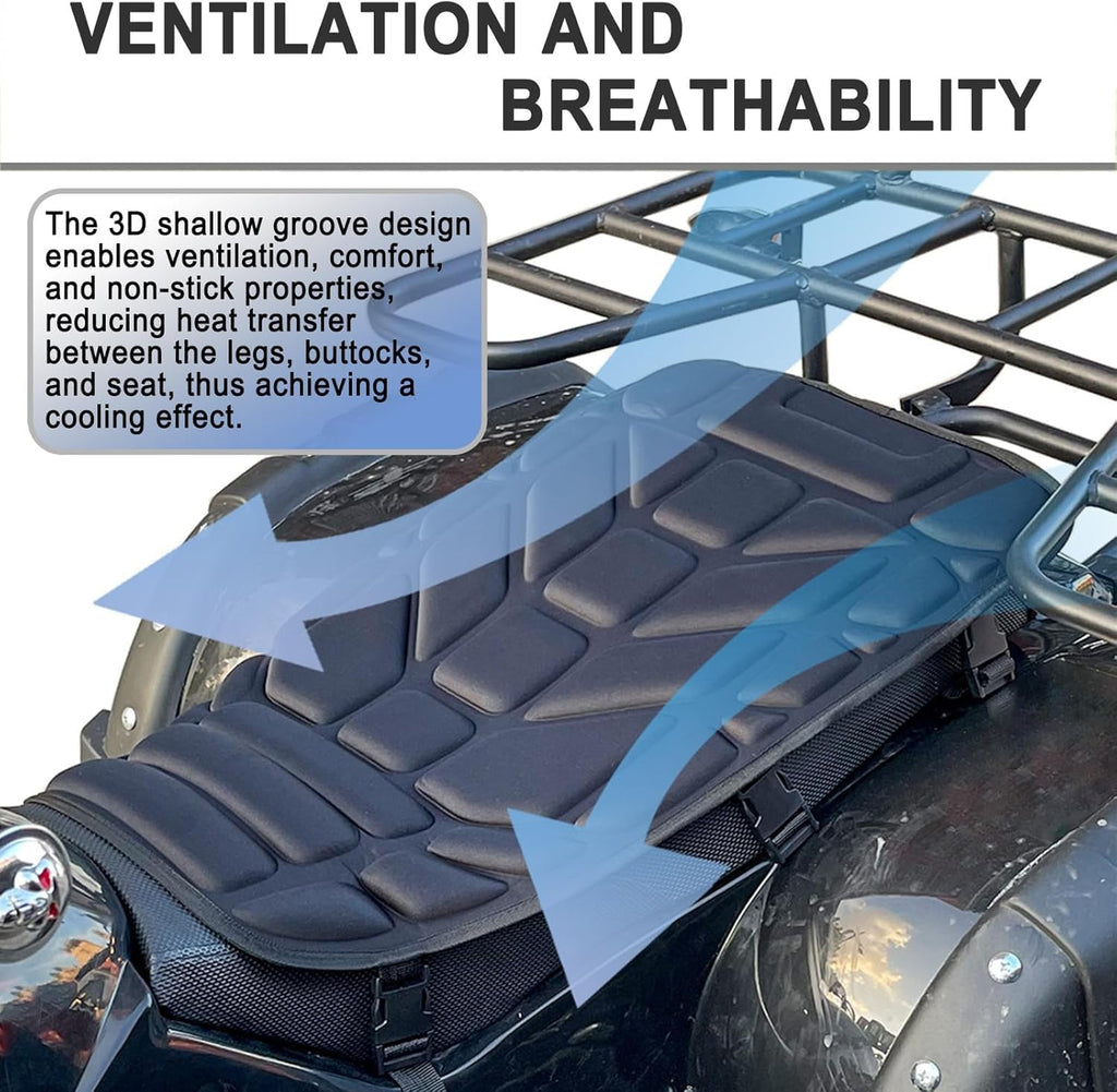 ATV Seat Cushion Cover for Polaris Sportsman 850 Premium 2021-2025, 3D Breathable Shock Absorbing Non Slip Water-Resistant Padded Quad Seat Protector