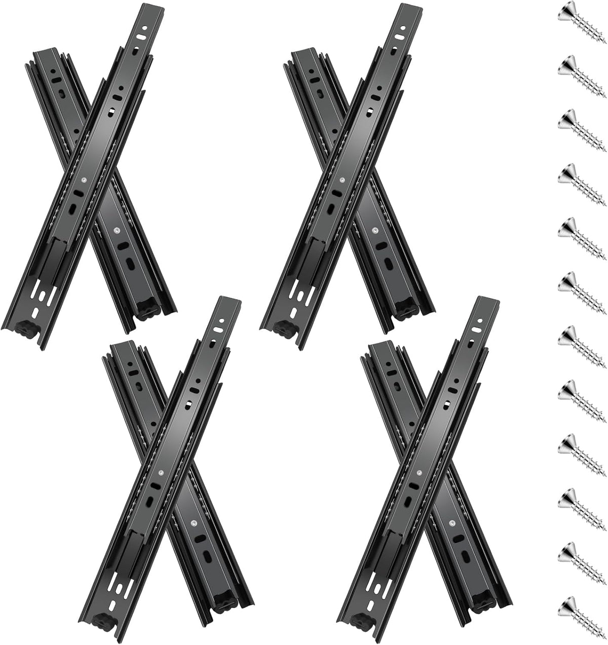 16 inch drawer slides 4 pairs (8pcs) full, main product view