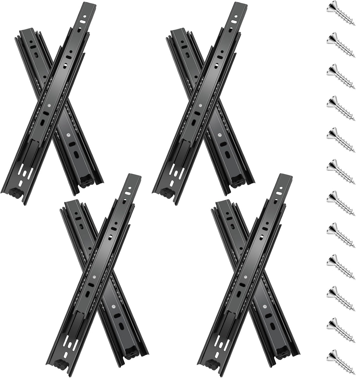 22 inch drawer slides 4 pairs (8pcs) full, main product view
