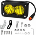 Upgrade LED Baja Headlight for Ridstar Q20/Q20 Lite/Q20 Pro,20W 6000-6500K Waterproof 3-Pin Plug and Play w/Mount Bracket,Yellow High Beam Light