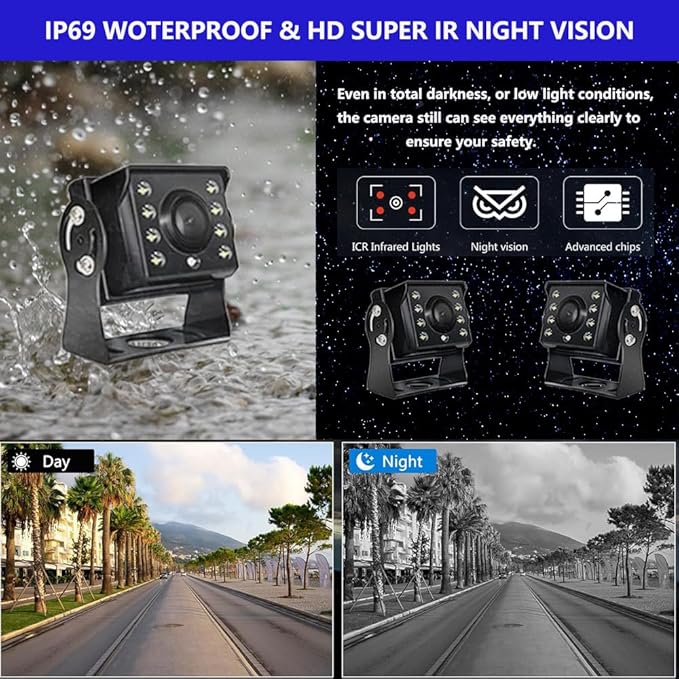 4K RV Backup Camera, 10.36" Touch Screen Monitor - Image 6