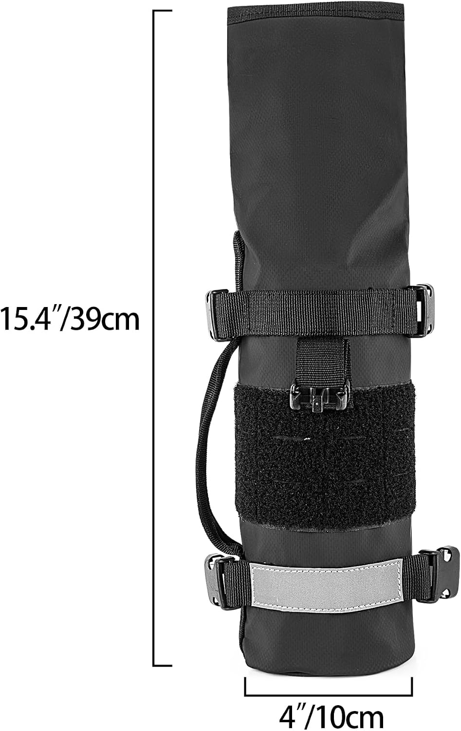 Rexmica Fuel Bottle Holder for 30 oz Fuel Bottle, Fuel Bottle Pouch Bag Fit for Mounting on Motorcycle or on MOLLE Bag Backpack, Black (Patented Design), RM01001