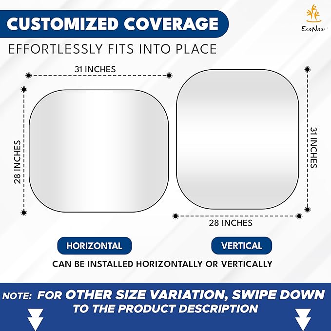 EcoNour Car Windshield Sun Shade Foldable | Front Windshield Shade - Image 6