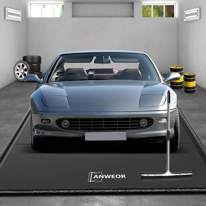 Garage Floor Mat 7'9" x 18' Upgraded Satin Finish Texture Non-Slip Containment