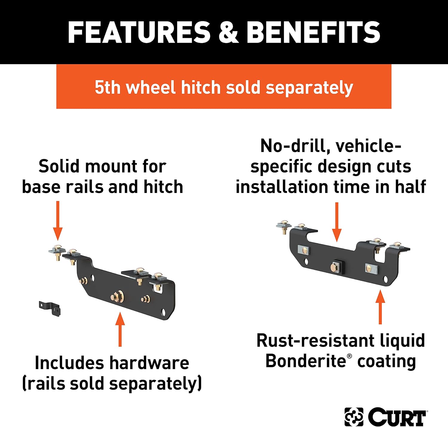 CURT 16424 5th Wheel Installation Brackets