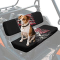 American Flag Bass Fish Print All-Weather 2Pcs UTV Seat Covers-Easy Install, Anti-Slip Backing-Compatible with Kawasaki Mule 4010 4000 3000 3010 2001-2023 2025 Patriotic