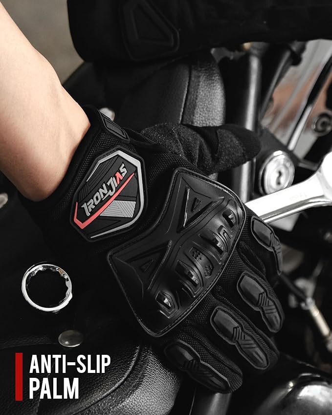 BORLENI Motorcycle Riding Gloves Touch Screen Full Finger Glove Motocross Road - Image 5