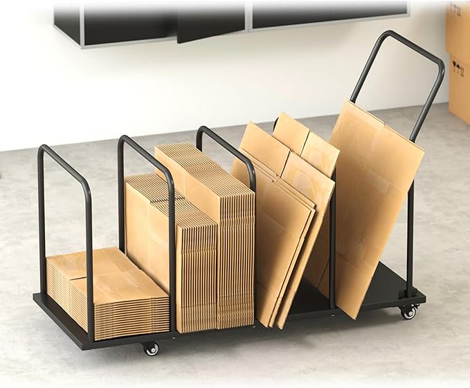 Carton Stand, Carton Storage Rack, Metal Cardboard Box Organizer by WYJREES