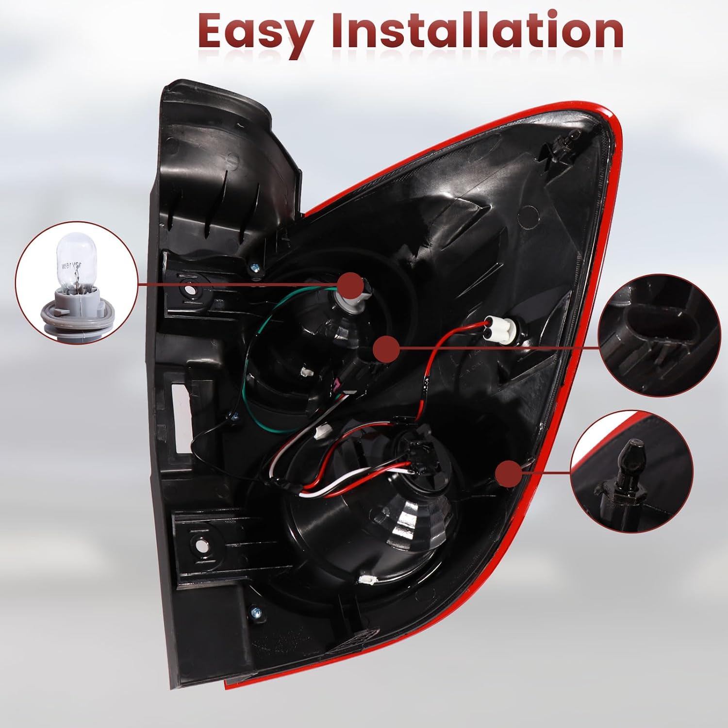 Tail Lights Assembly Compatible with 2010-2015 Chevy Equinox,Left Driver Side Rear Light Taillights Replacement # GM2801242