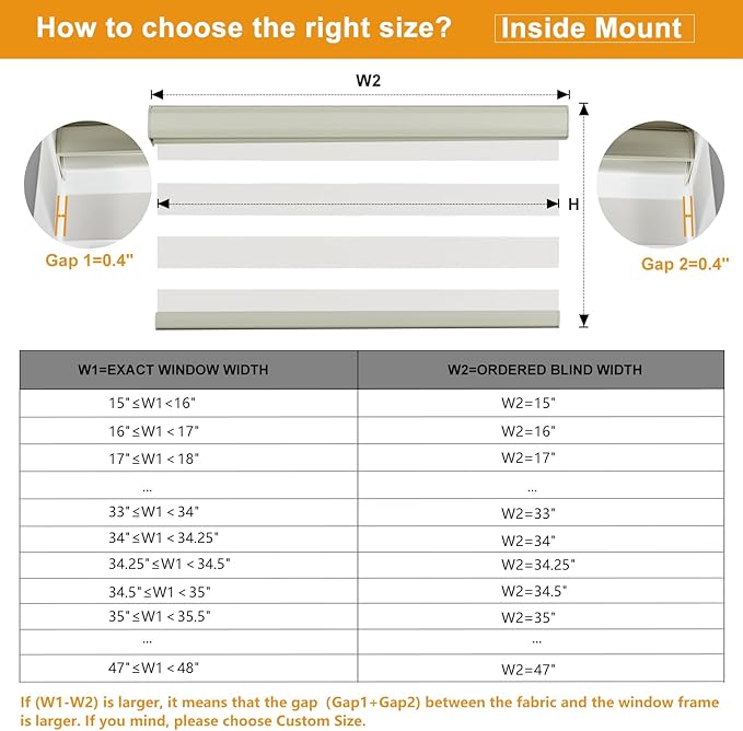 Persilux Cordless Zebra Blinds for Windows Free-Stop Windows Shades Dual Layer - Image 7
